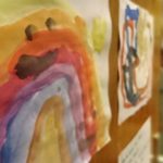 Regenbogenbild im Kindergarten