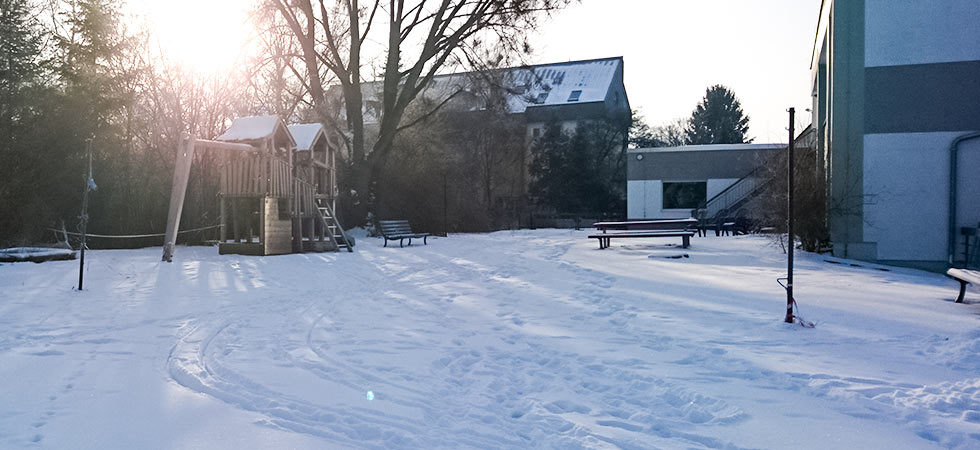 Gemeindegarten Schnee Winter