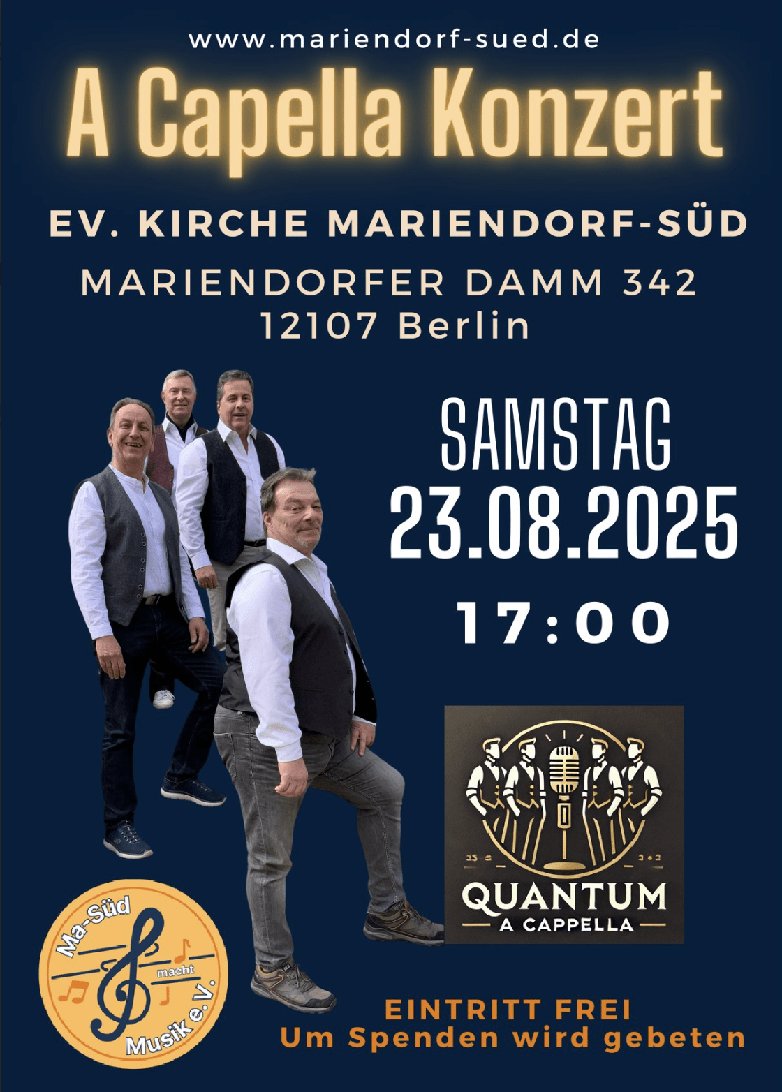 Poster vom A Capella Konzert